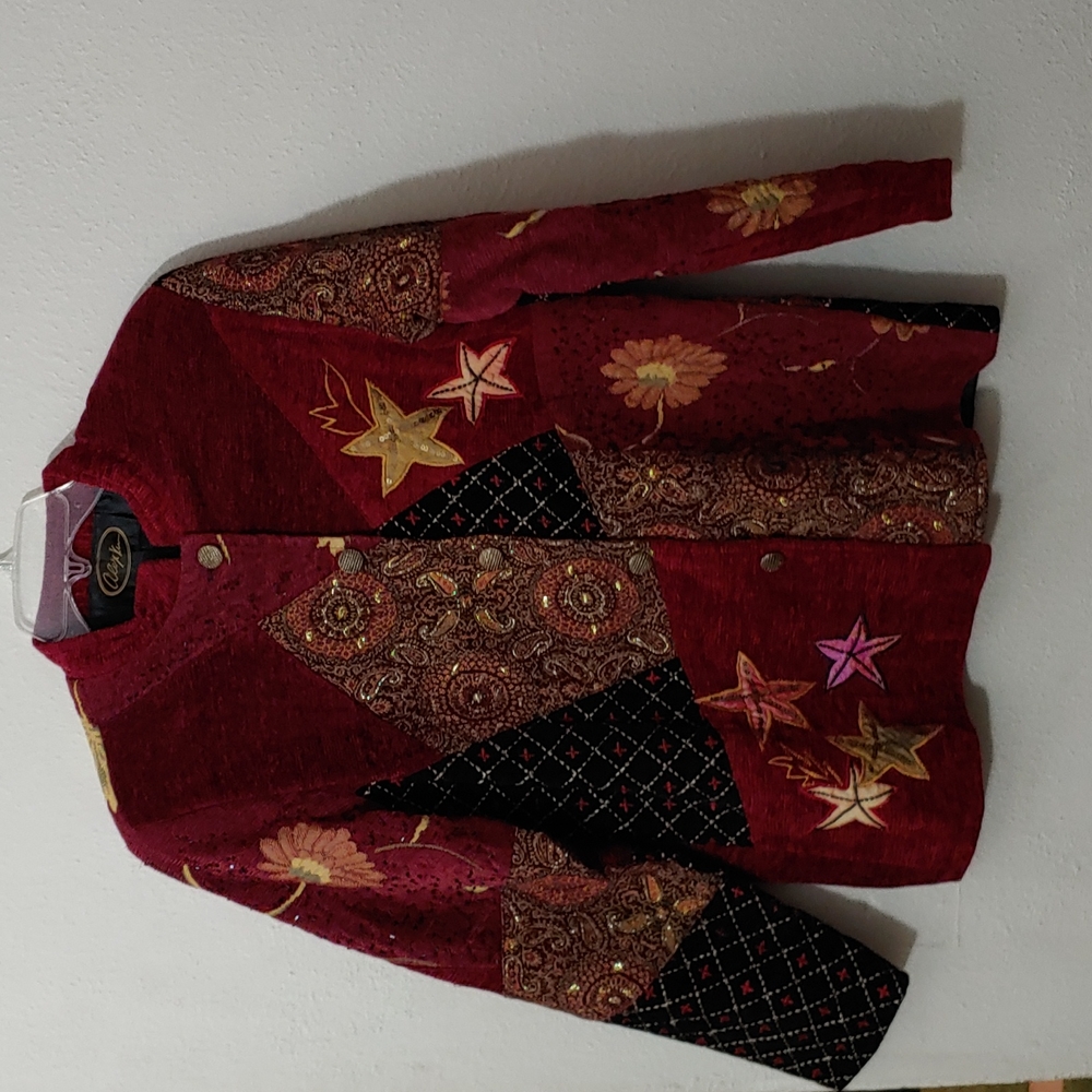 Alex Kim Women's Size Medium Petites Brocade Jacket